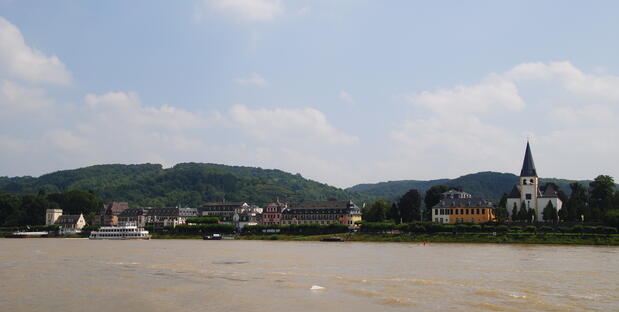 Stadt Unkel; Blick vom Rhein 