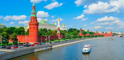 Blick auf Moskauer Kreml