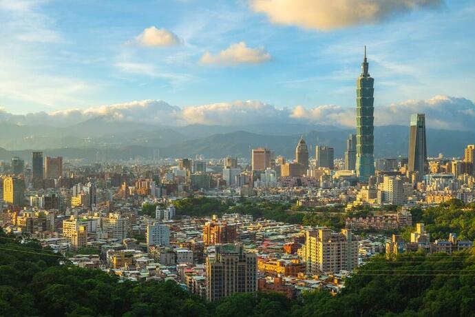 Blick auf die Stadt Taipei