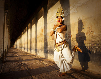 Apsara Tänzerin in Angkor Wat