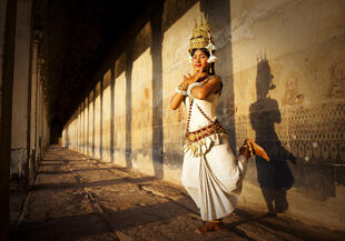 Apsara Tänzerin in Angkor Wat
