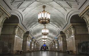 Beispiel für prunkvolle Moskauer Metrostation