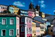 Bunte Häuser in Salvador