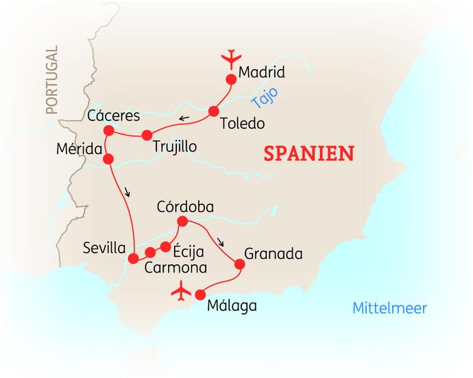 10 Tage Spanien Rundreise Höhepunkte 2020
