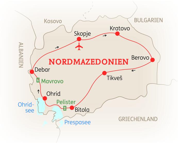 12 Tage Rundreise Nordmazedonien Höhepunkte Reise 2022