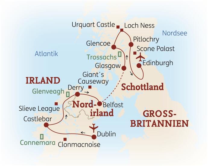 14 Tage Irland Schottland Rundreise ausführlich 2020