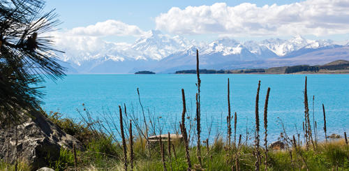 Lake Pukaki mit Mt. Cook und Mt. Tasman 