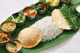 Typisch indisches Reisgericht