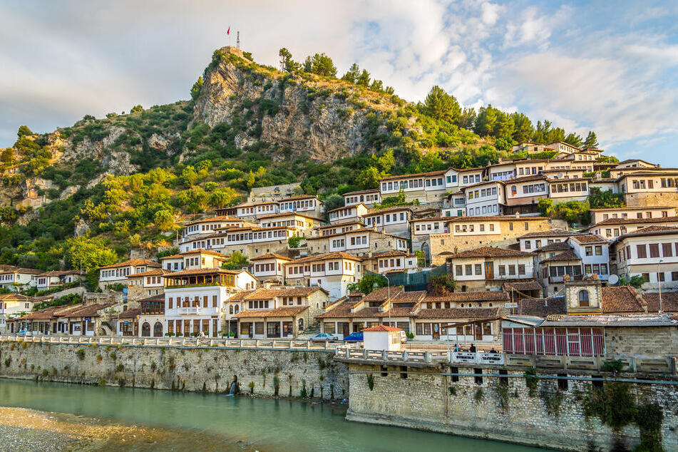 Weiße Häuser in Berat 