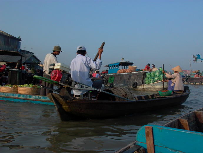 Boote im Mekong Delta 