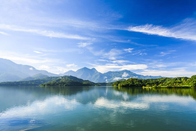 Blick auf den Sun Moon Lake