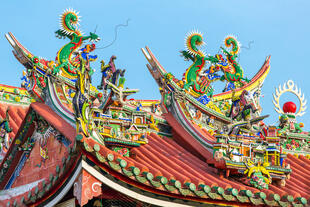Dekoration des chinesischen Kuan Yin Tempels 