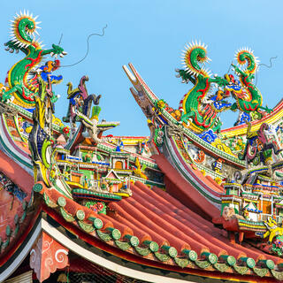 Dekoration des chinesischen Kuan Yin Tempels 