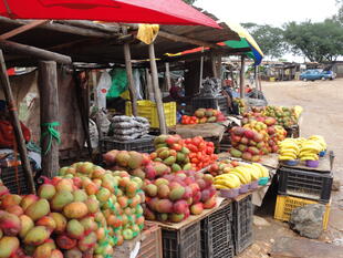 Obst- und Gemüsemarkt in Sambia