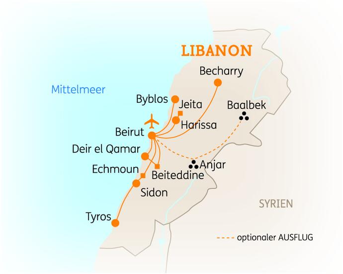 8 Tage Libanon Reise Höhepunkte 2020