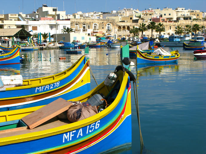 Fischerbötchen im Hafen Marsaxlokk