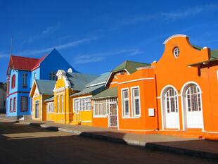 Traditionelle Häuser in Lüderitz