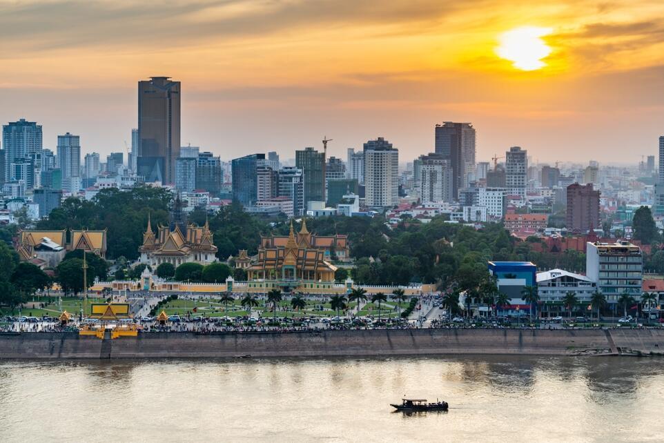 Riverside-Gebiet in Phnom Penh