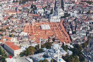 Luftbild vom Großen Basar in Istanbul
