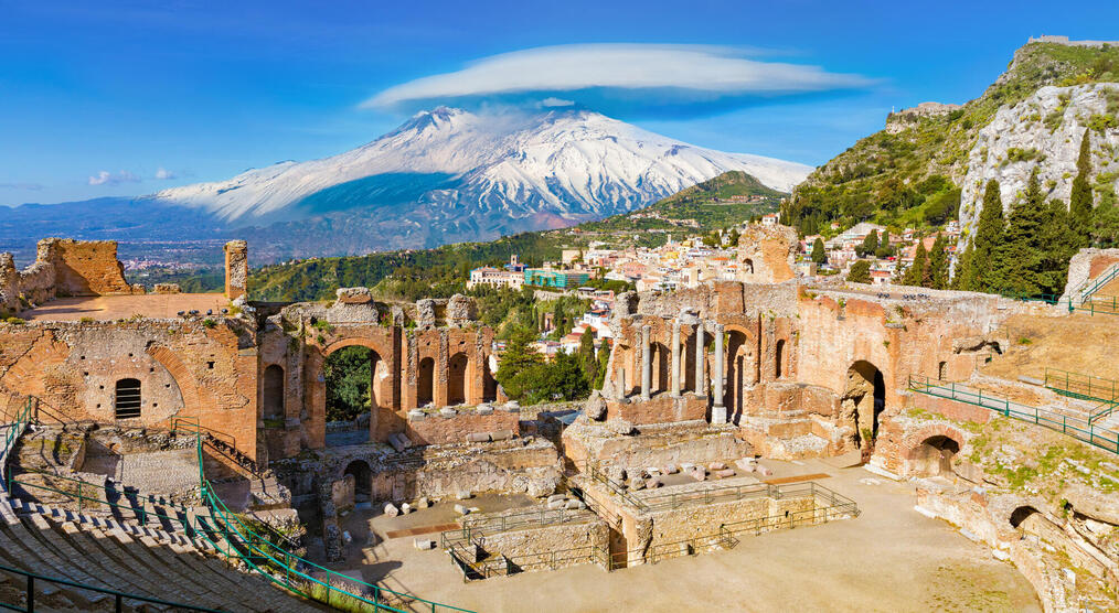 Ruinen des alten Theaters in Taormina ​