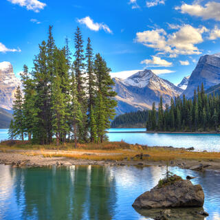 Spirit Island auf Lake Maligne 
