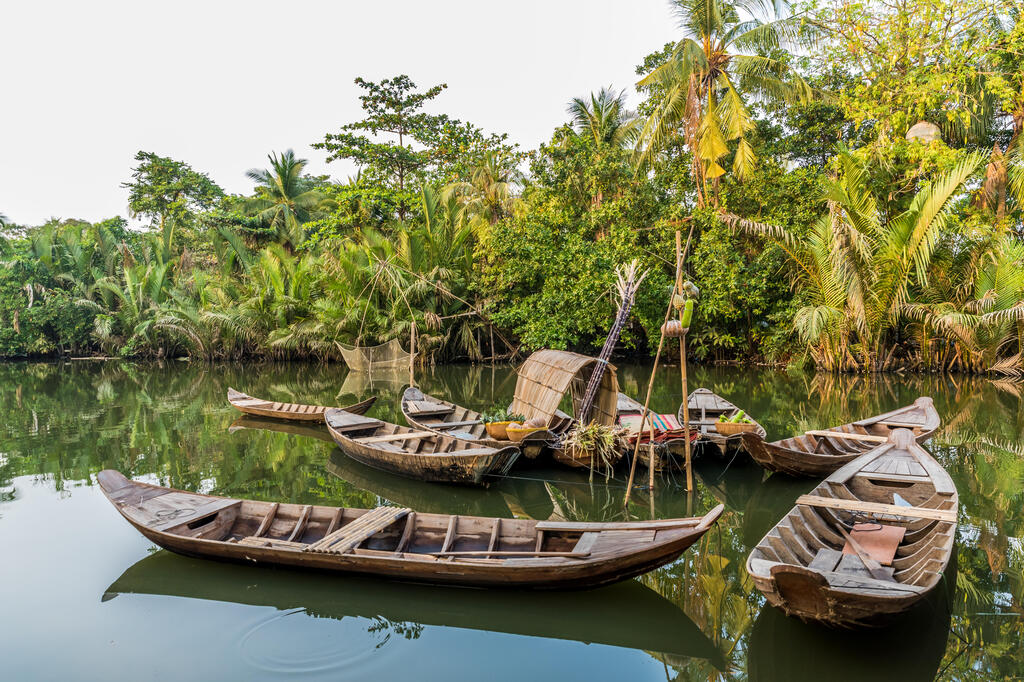 Boote im Mekong-Delta