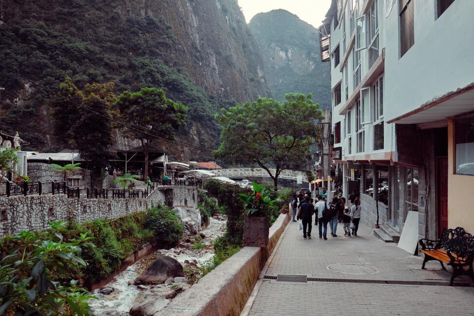 Straße in Aguas Calientes