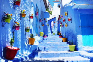 Straße in der "Blauen Stadt" Chefchaouen 