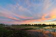 Okavango-Delta beim Sonnenuntergang