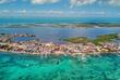 Blick auf die Insel Ambergris Caye