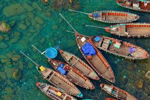 Fischerboote bei Phu Quoc