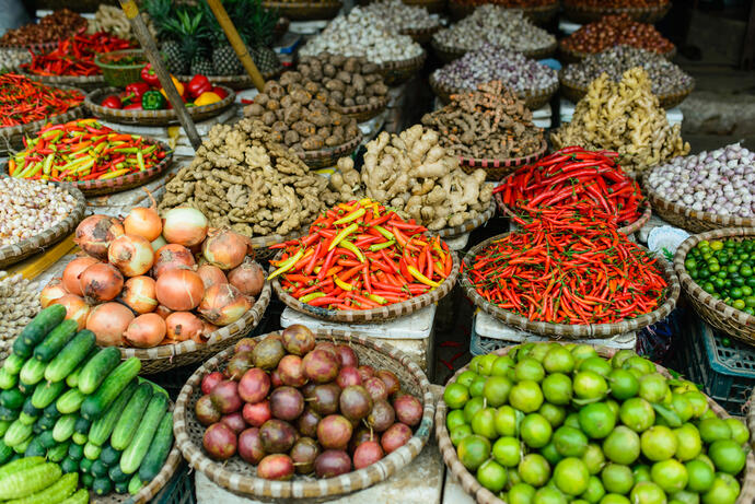 lokaler vietnamesischer Markt 