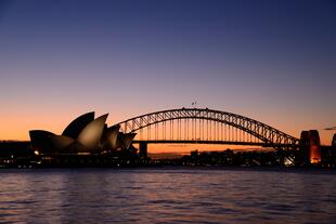 Sonnenuntergang vor Sydney 
