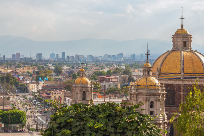 Alte Basilika von Guadelupe in Mexiko Stadt