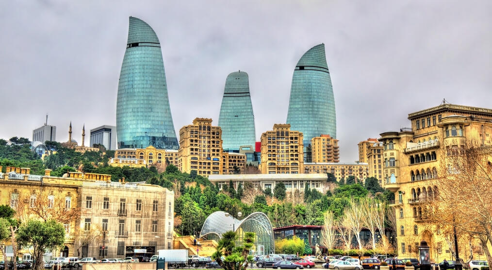 Blick auf Baku