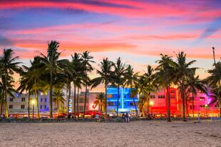 Miami Beach bei Sonnenuntergang