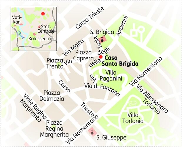Reiseroute der 8 Tage Rom Reise