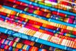 Stoffe auf dem Indomarkt in Otavalo
