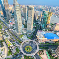 Blick vom Shanghai Financial Center