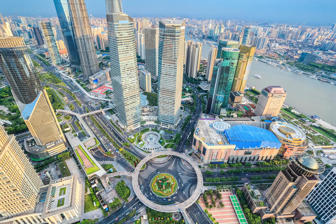 Blick vom Shanghai Financial Center