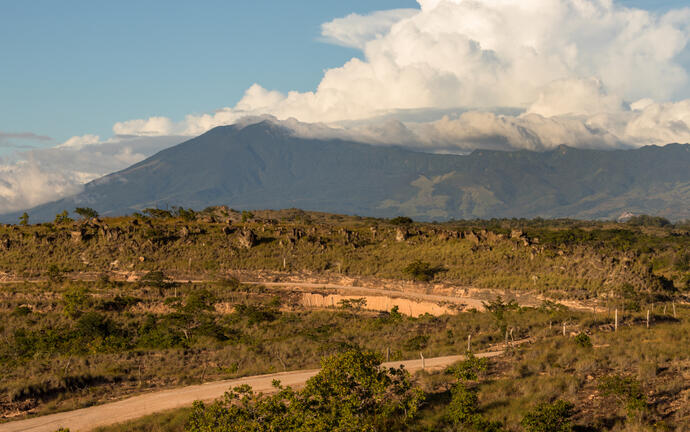 Blick auf den Vulkan bei Rincon de la Vieja