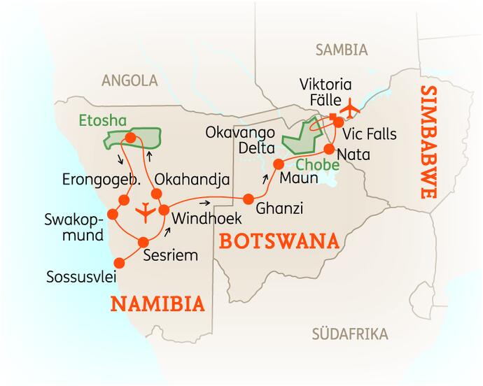 20 Tage Namibia Rundreise Ausführlich 2020