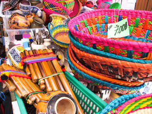 Traditionelle Produkte auf einem Markt