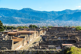 Blick über Pompeii
