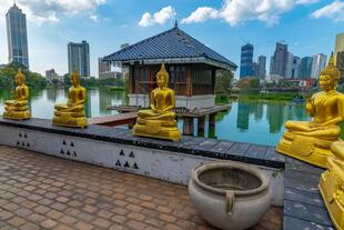 Buddha Statuen in Colombo