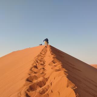 Dünenaufstieg in der Sossusvlei