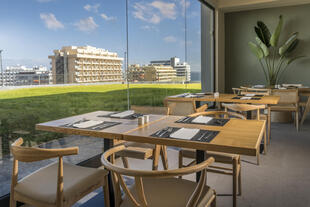 Gartenblick aus dem Restaurant