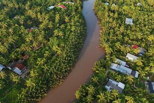 Blick auf den Mekong Delta