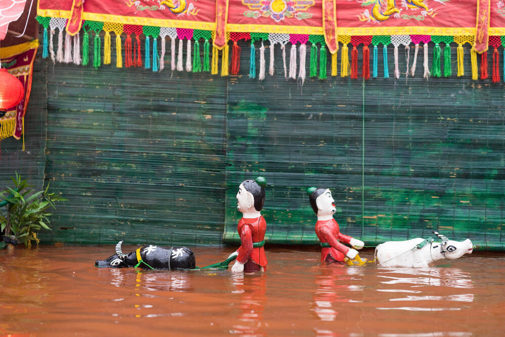 Traditionelles Wasserpuppentheater