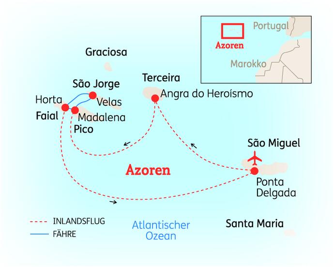 15 Tage Azoren Rundreise Höhepunkte 2020